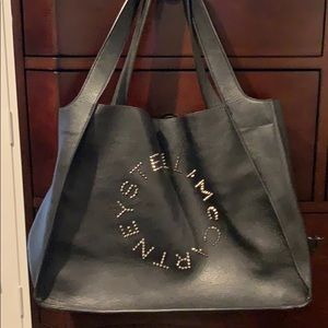 Stella McCarthy black leather tote